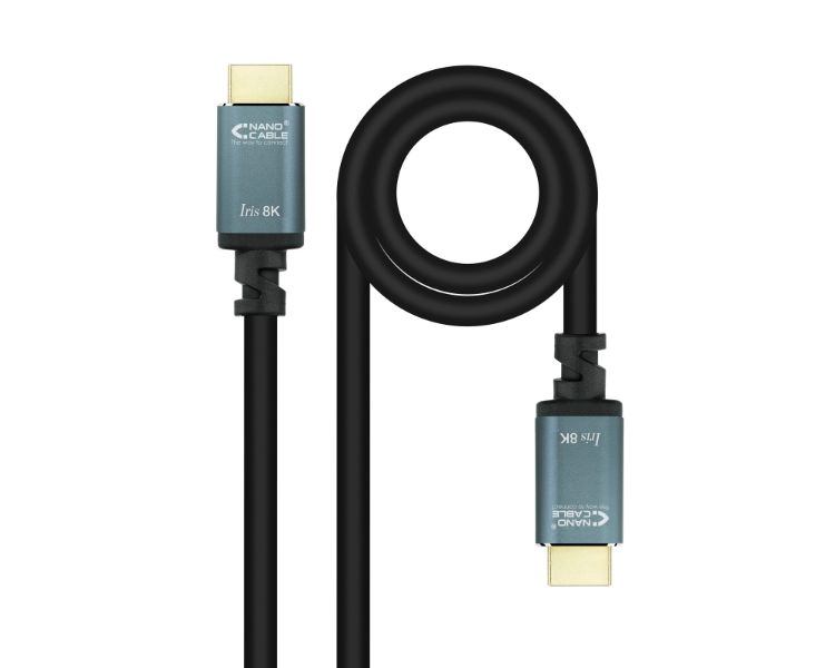 CABLE HDMI V2.1 8K TIPO A/M-A/M NEGRO 2M NANOCABLE