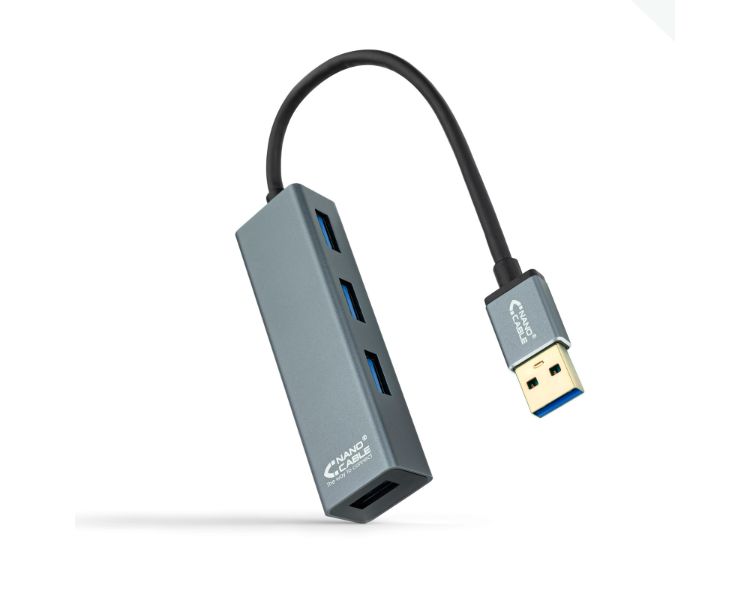 HUB 4 PUERTOS USB 3.0 10 CM NANOCABLE