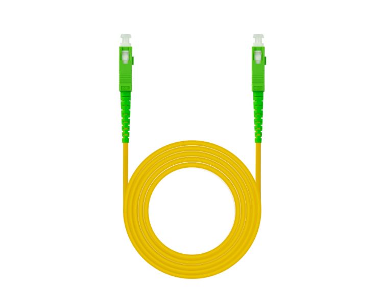 CABLE DE FIBRA OPTICA SC/APC A SC/APC SIMPLEX LSZH 1 M AMARILLO NANOCABLE