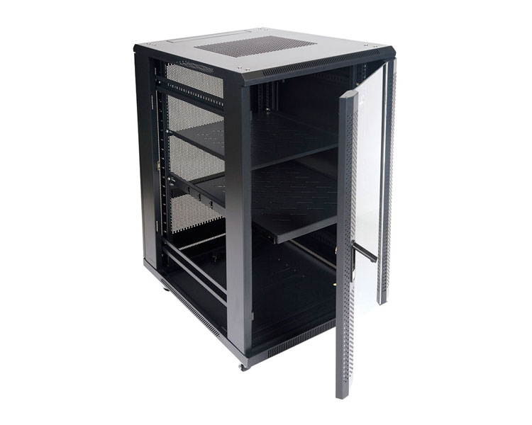 ARMARIO DE SUELO RACK 19'' 22U 600x600 PUERTA CRISTAL