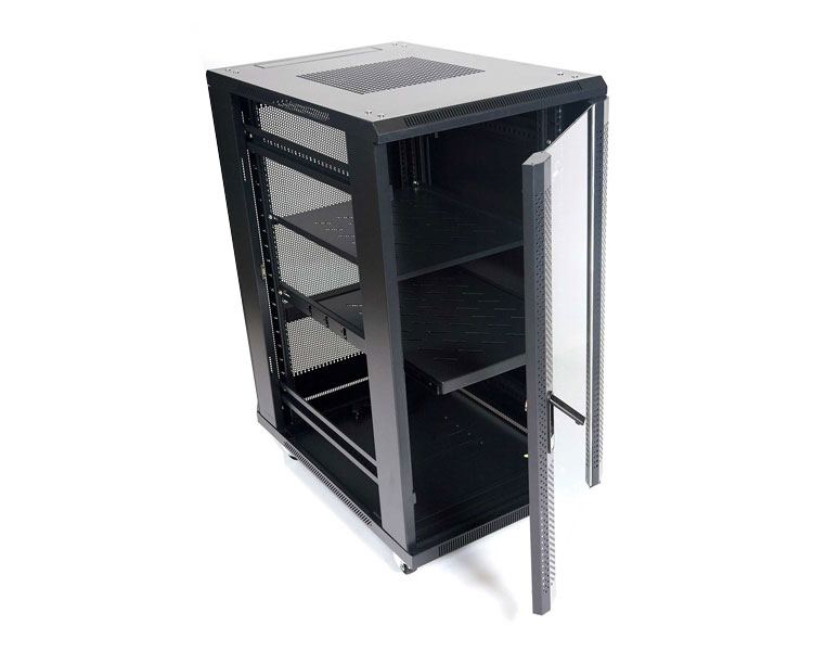 ARMARIO DE SUELO RACK 19'' 22U 600x1000 PUERTA CRISTAL