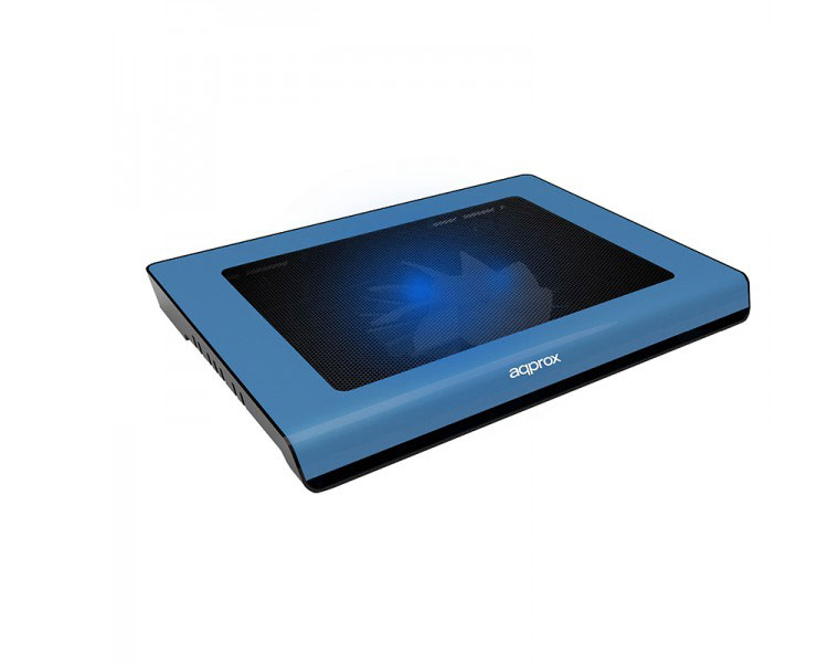 LAPTOP COOLER PAD 14'' 2 LEDS AZUL APPROX