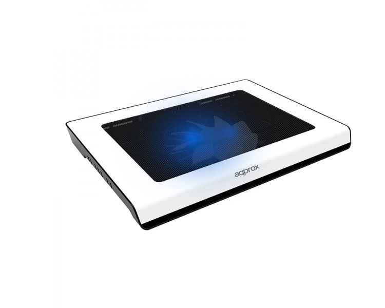 LAPTOP COOLER PAD 14'' 2 LEDS BLANCO APPROX