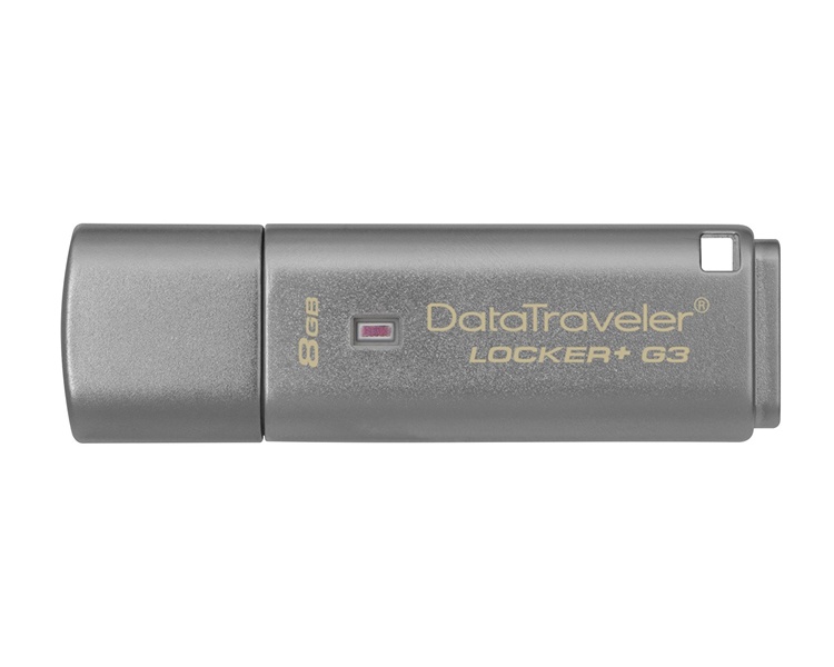 USB DISK 8 GB DATATRAVELER LOCKER+ G3 USB 3.0 KINGSTON