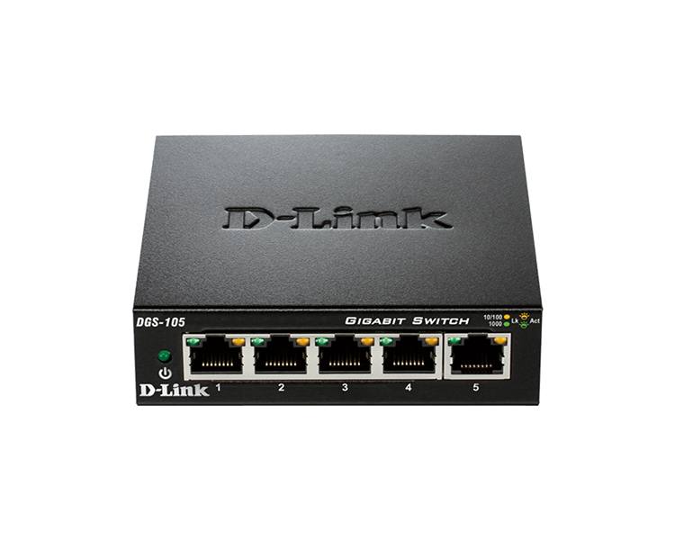 D-LINK SWITCH 5 PUERTOS 10/100/1Gbit METALICO IPTV