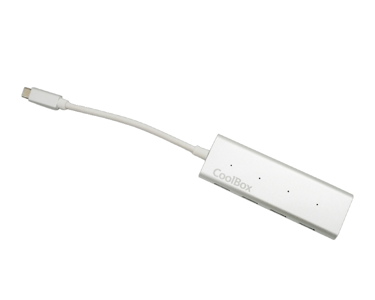 HUB TYPE-C 4 PUERTOS USB3.0 ALU3-C ALUMINIO COOLBOX