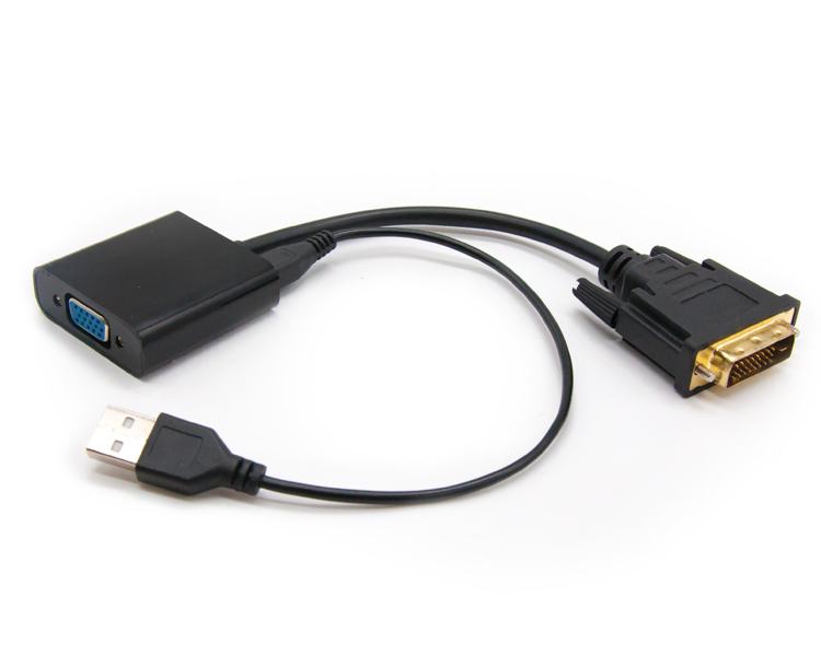 CONVERSOR DVI 24+1/M A VGA HDB15/H NEGRO 10 CM NANOCABLE