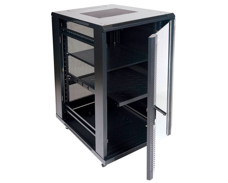 ARMARIO DE SUELO RACK 19'' 22U 600x600 PUERTA PERFORADA