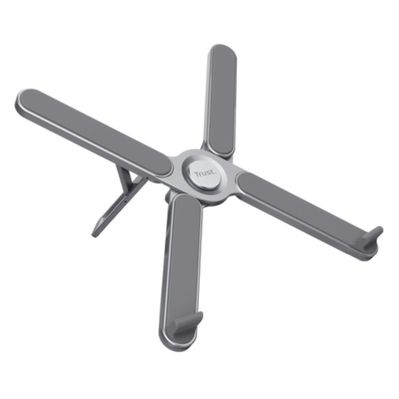 SOPORTE ELEVADOR METALICO PORTATIL PLEGABLE MAZY GRIS TRUST