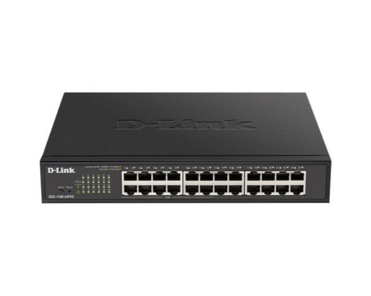 D-LINK SWITCH 24 PUERTOS 10/100/1Gbit PoE EASYSMART