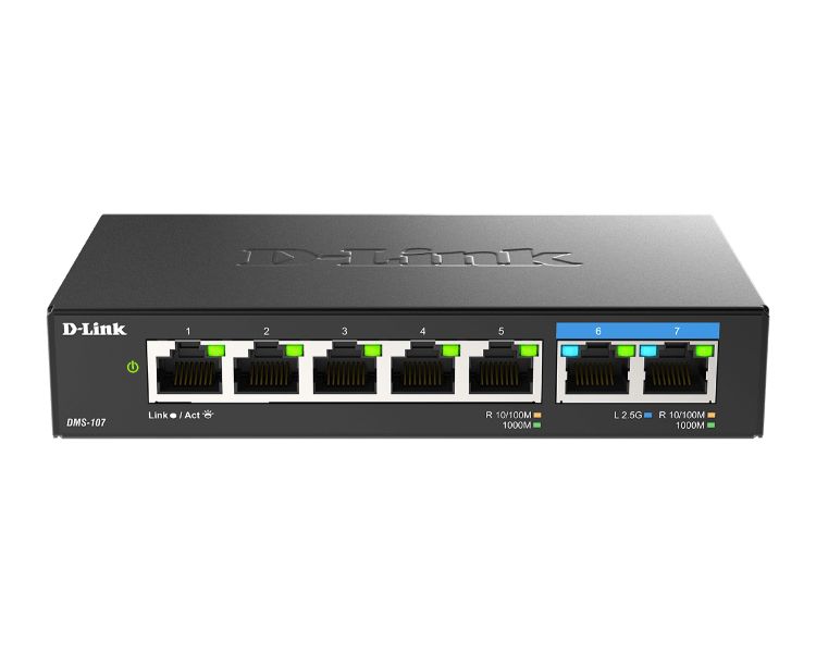 D-LINK SWITCH 7 PUERTOS 10/100/1Gbit w/2 PUERTOS 2.5G MULTI-GIGABIT
