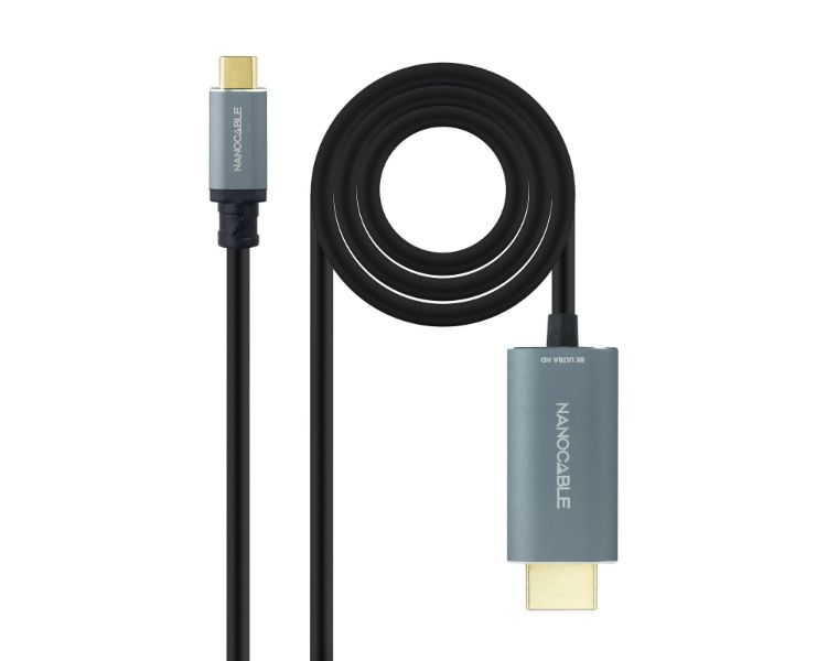 CONVERSOR USB-C A HDMI 2.1 8K 1.8M NEGRO NANOCABLE
