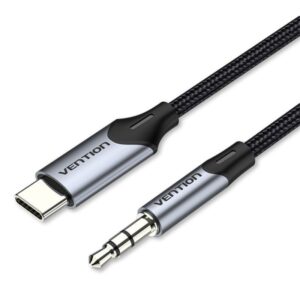 CONVERSOR USB-C/M A JACK 3.5/M 1 M GRIS VENTION