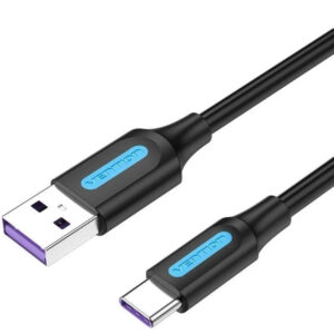 CABLE USB-A A USB-C M-M 0.25 M NEGRO VENTION