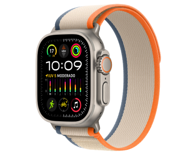 APPLE WATCH ULTRA 2 CAJA TITANIO GPS+CELL 49mm CORREA LOOP ORANGE/BEIGE TRAIL L
