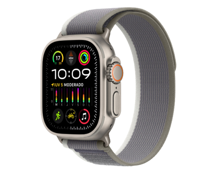 APPLE WATCH ULTRA 2 CAJA TITANIO GPS+CELL 49mm CORREA LOOP GREEN/GREY TRAIL M/L