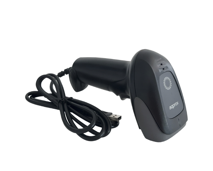 LECTOR CODIGO BARRAS LASER LS11 USB NEGRO APPROX