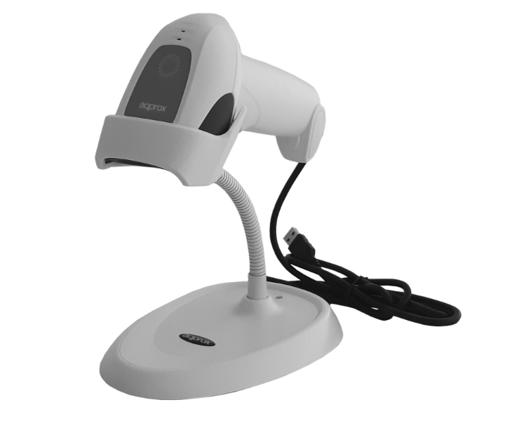 LECTOR CODIGO BARRAS LASER LS11ASWH CON PEANA USB BLANCO APPROX