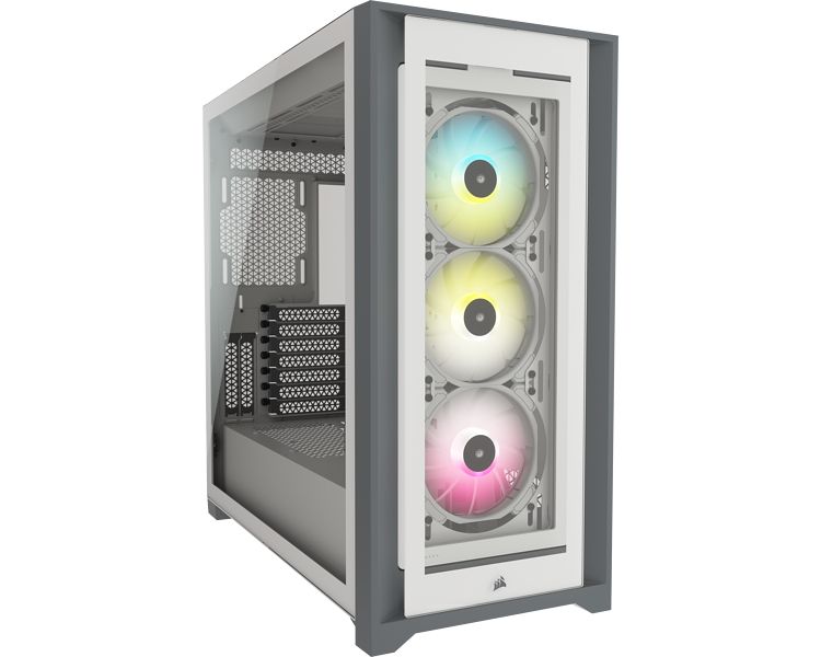 CAJA SEMITORRE ATX ICUE 5000X RGB TG WHITE CORSAIR