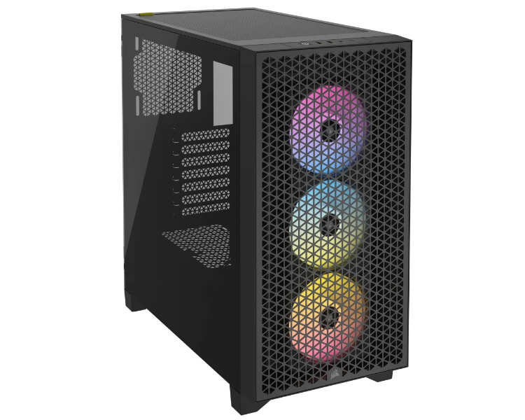 CAJA SEMITORRE ATX 3000D RGB AIRFLOW TG BLACK CORSAIR