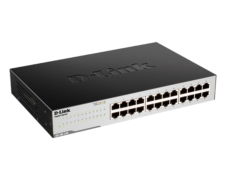 D-LINK SWITCH 24 PUERTOS 10/100/1Gbit DLINKGO
