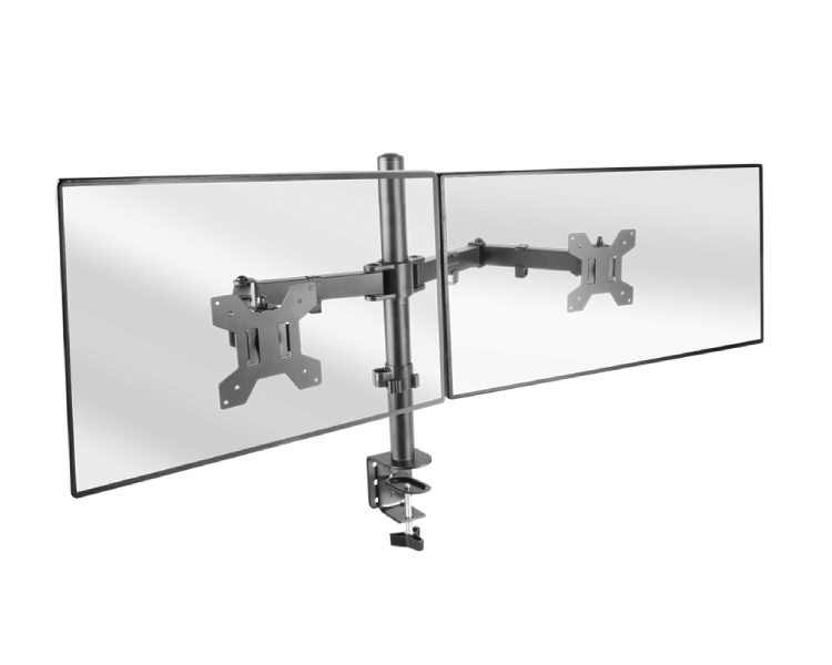 SOPORTE MONITOR DUAL AJUSTABLE 27'' NEGRO MARM2 MARS GAMING