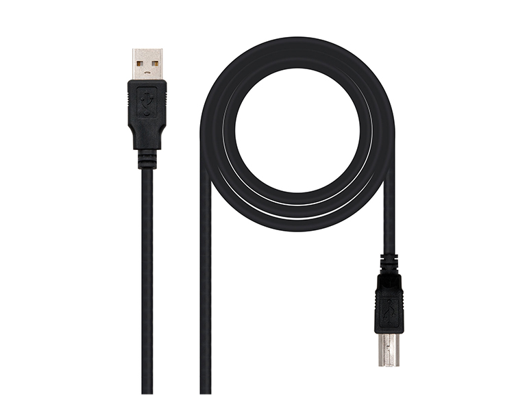 CABLE USB 2.0 IMPRESORA TIPO USB A/M-B/M 1 M NEGRO NANOCABLE