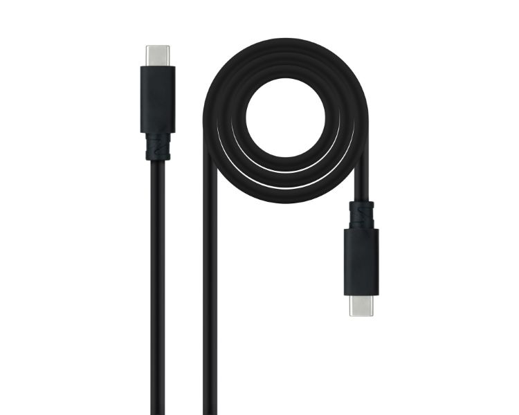 CABLE USB 3.1 GEN2 10Gbps 5A 4K/60Hz, USB-C/M USB-C/M 1.5 M NEGRO NANOCABLE