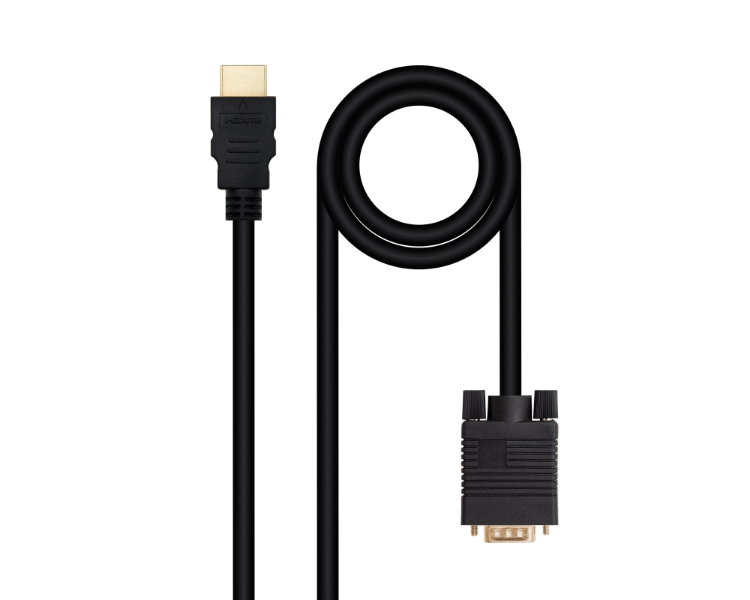 CONVERSOR HDMI A VGA 1.8 M NEGRO NANOCABLE