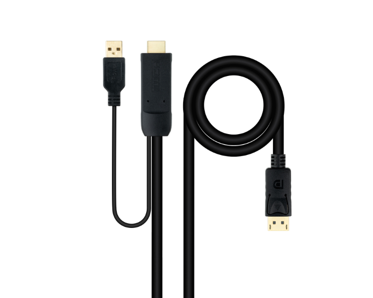 CONVERSOR DISPLAYPORT V1.2 A HDMI 2.0 1.8 M NEGRO NANOCABLE