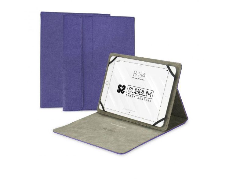 FUNDA TABLET CLEVER STAND HASTA 11'' MORADO SUBBLIM