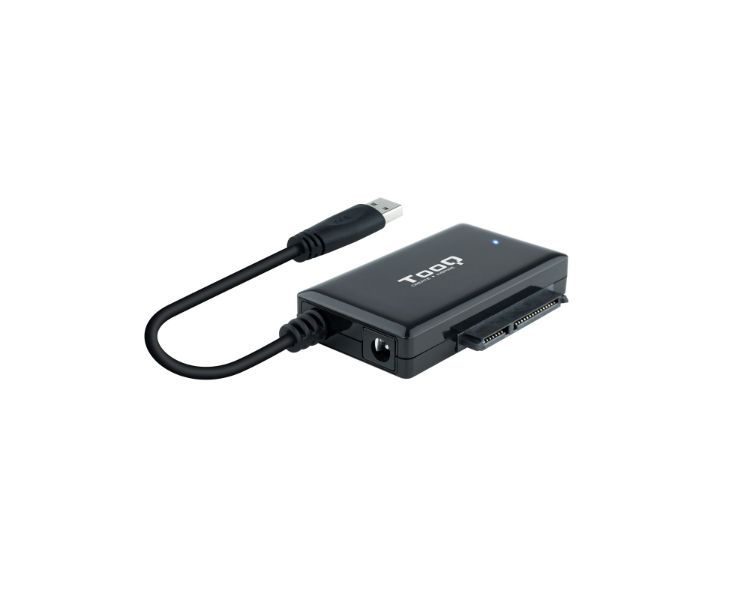 ADAPTADOR USB 3.0 USB-A A SATA PARA DISCOS DUROS 2.5''-3.5'' NEGRO TOOQ