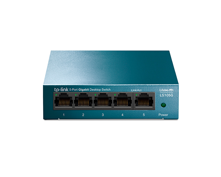 TP-LINK LITEWAVE SWITCH 5 PUERTOS 10/100/1Gbit METALICO
