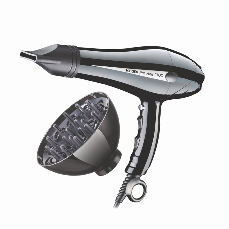 SECADOR DE PELO PRO HAIR 2.300W NEGRO HAEGER