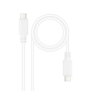 CABLE USB 2.0 3A TIPO USB-C/M-USB-C/M 1 M BLANCO NANOCABLE