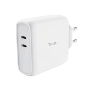 CARGADOR PARED/VIAJE 2xUSB-C 65W MAXO BLANCO TRUST