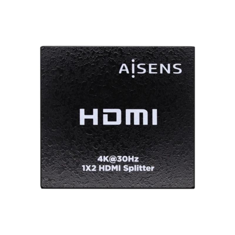 DUPLICADOR HDMI AISENS 4K30HZ 1x2 CON ALIMENTACION NEGRO