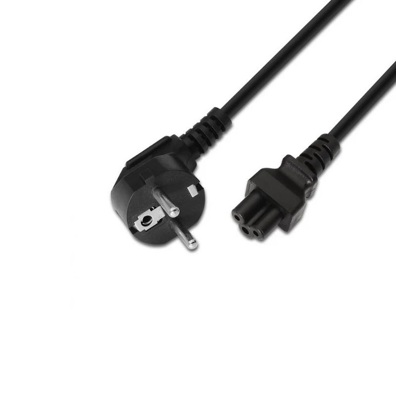 CABLE ALIMENTACION TREBOL CEE7 ACODADO M-C5H NEGRO 1.5M AISENS A132-0172