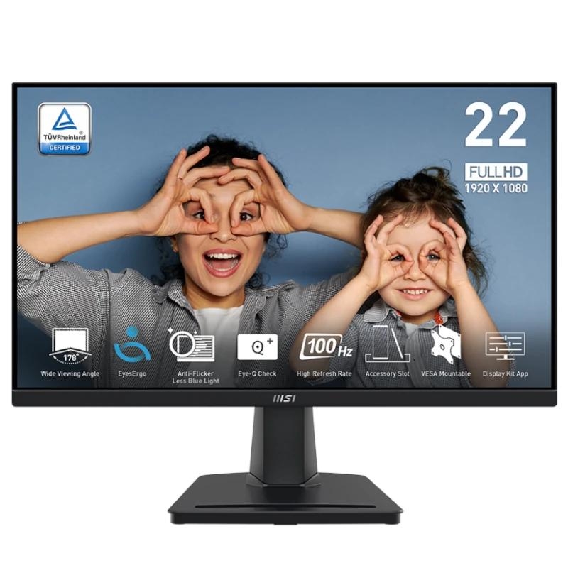 MSI MP225V Monitor 21.5" VA FHD 100hz 1ms VGA HDMI