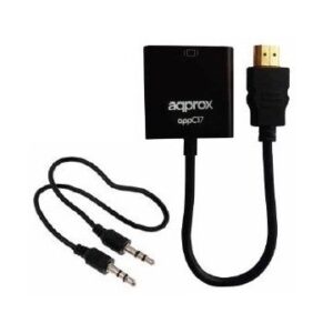 ADAPTADOR HDMI A VGA CON AUDIO APPROX APPC17