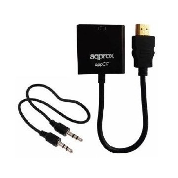 ADAPTADOR HDMI A VGA CON AUDIO APPROX APPC17
