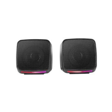 ALTAVOCES 2.0 MARS GAMING MSPRO NEGRO 10W USB + JACK CONTROL DE VOLUMEN RGB
