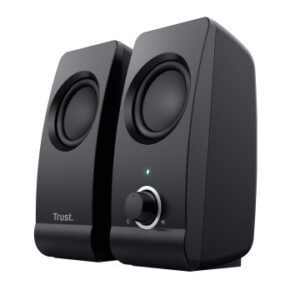 ALTAVOCES 2.0 TRUST 2.0 REMO SPEAKER SET 8W RMS ALIMENTADOS POR USB CONTROL VOLUMEN NEGRO 17595