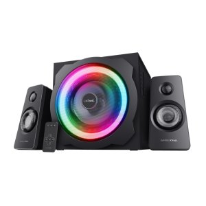 ALTAVOCES 2.1 TRUST GXT 629 TYTAN RGB 60W RMS IR REMOTE JACK 3.5 COLOR NEGRO