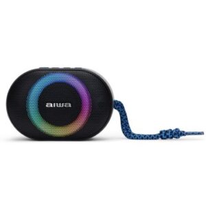 ALTAVOZ BLUETOOTH PORTABLE AIWA BST-330 BLUE BT 5.0 TWS MICRO INTEGRADO 10W RMS HYPERBASS IPX6 ILUMI