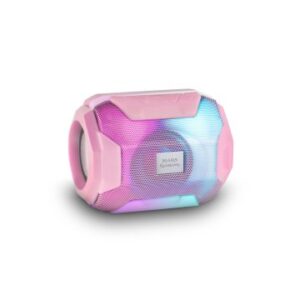 ALTAVOZ BLUETOOTH PORTABLE MAS GAMING MSBAX PINK 10W RADIO FM, PUERTO USB Y MICROSD ILUMINACION RGB
