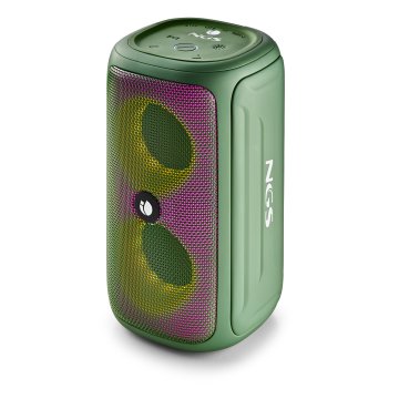 ALTAVOZ BLUETOOTH PORTABLE NGS ROLLERBEASTGREEN 32W BLUETOOTH, LUCES RGB IMPERMEABILIDAD IPX5
