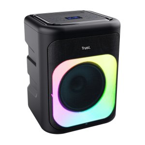 ALTAVOZ BLUETOOTH PORTABLE TRUST AZURA RGB 50W RMS 11h BATERIA COLOR NEGRO
