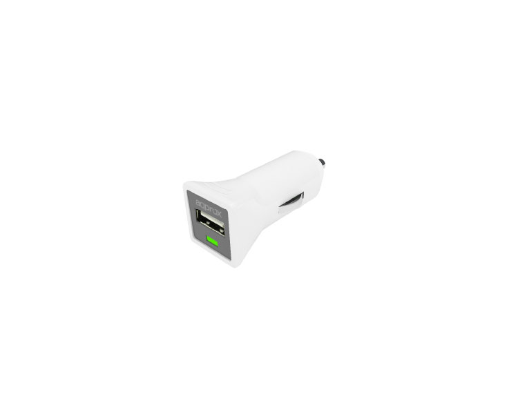 CARGADOR USB PARA COCHE 1A DESIGN BLANCO APPROX