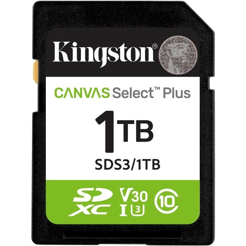 SECURE DIGITAL HC 1 TB CANVAS SELECT PLUS GEN3 CLASE10 KINGSTON